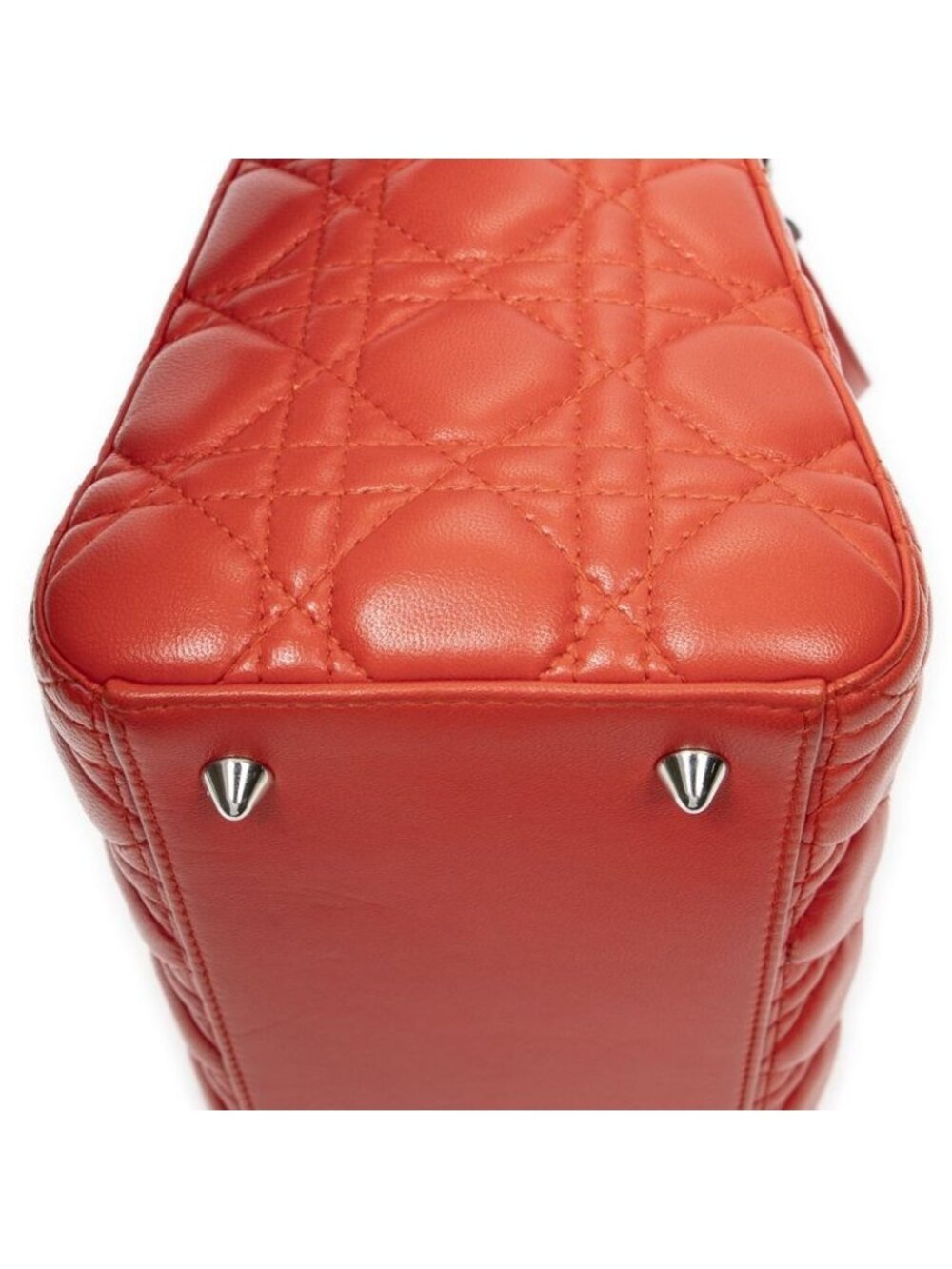 ★SOLD★ Dior Lady Dior Zip Red Cannage Lambskin Leather Handbag - Picture 7 of 10